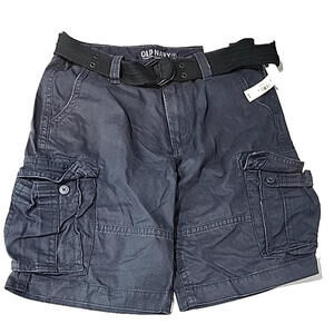 Old Navy Cargo Shorts Mens 34W Gray Pockets Outdoor Casual Everyday Hiking NWT